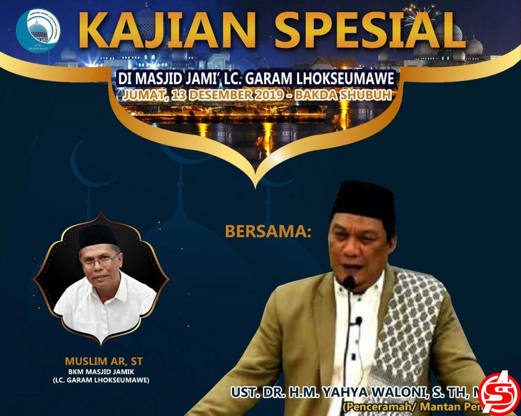 Subuh Ini, Ustadz DR. H. Yahya Waloni Isi Ceramah Spesial di Mesjid Jamik LC