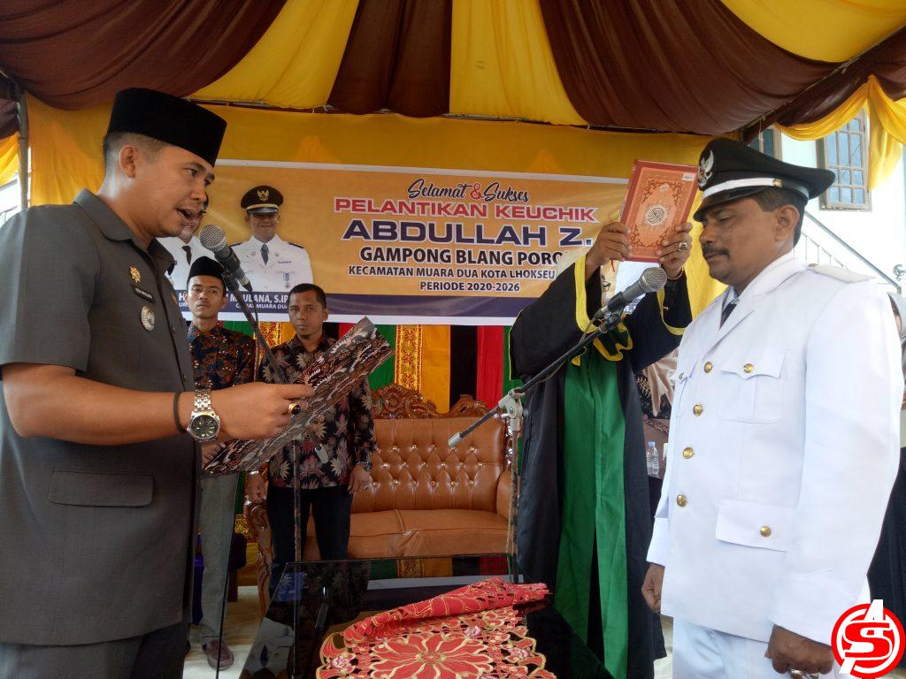 Walikota Lantik Abdullah Keuchik Blang Poroh