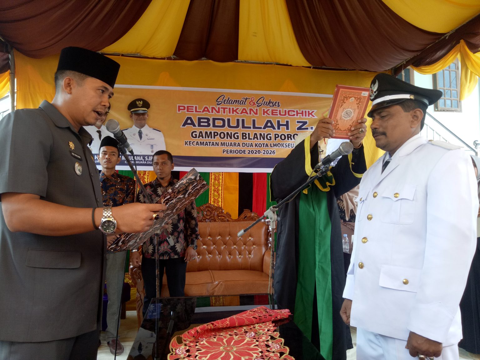 Walikota Lantik Abdullah Keuchik Blang Poroh
