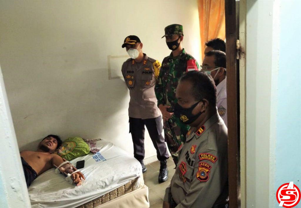 Kapolres Lhokseumawe Bersama Dandim Kunjungi Korban Pembacokan
