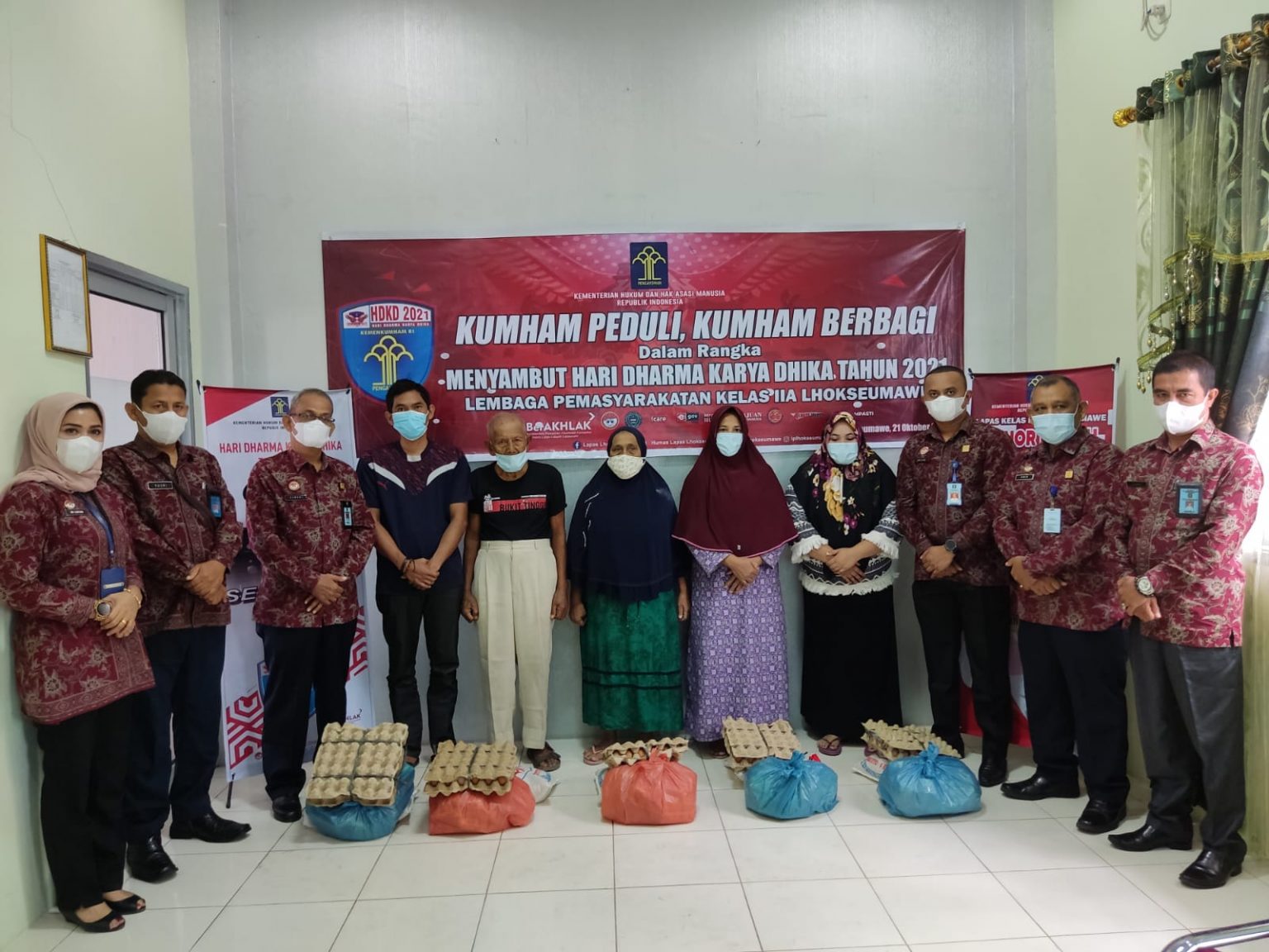 Meriahkan Hari Dharma Karyadhika, Lapas Lhokseumawe Gelar Kumham Peduli dan Berbagi