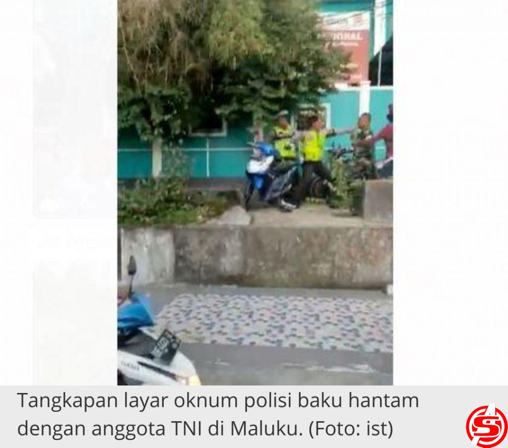 Waduh, Viral Video Oknum Polisi vs Anggota TNI Terlihat Baku Hantam