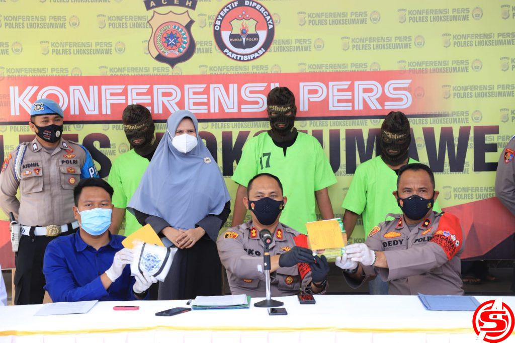 Satreskoba Polres Lhokseumawe Tangkap 2 Kilo Sabu-sabu