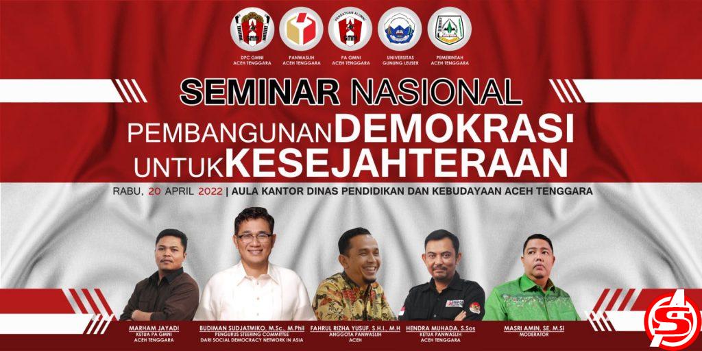 Budiman Sutjadmiko Dijadwalkan Isi Seminar di Aceh Tenggara