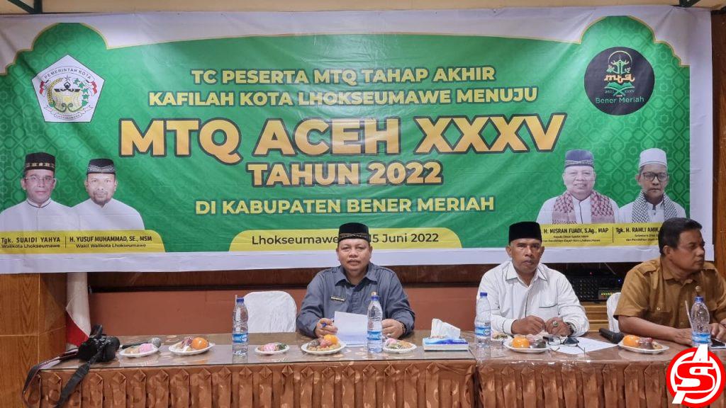 Jelang MTQ Aceh, Kafilah Kota Lhokseumawe Matangkan Persiapan Akhir