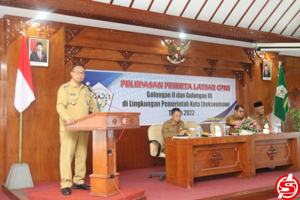 Ini Pesan Pj Walikota Lhokseumawe Saat Lepas 67 Peserta Latsar CPNS