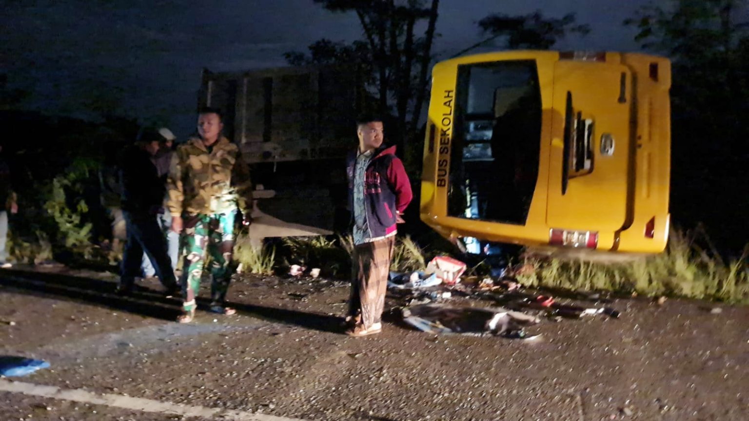 Laka Maut Bus Vs Truk di Gunung Salak, Satu Meninggal dan Belasan Luka-luka