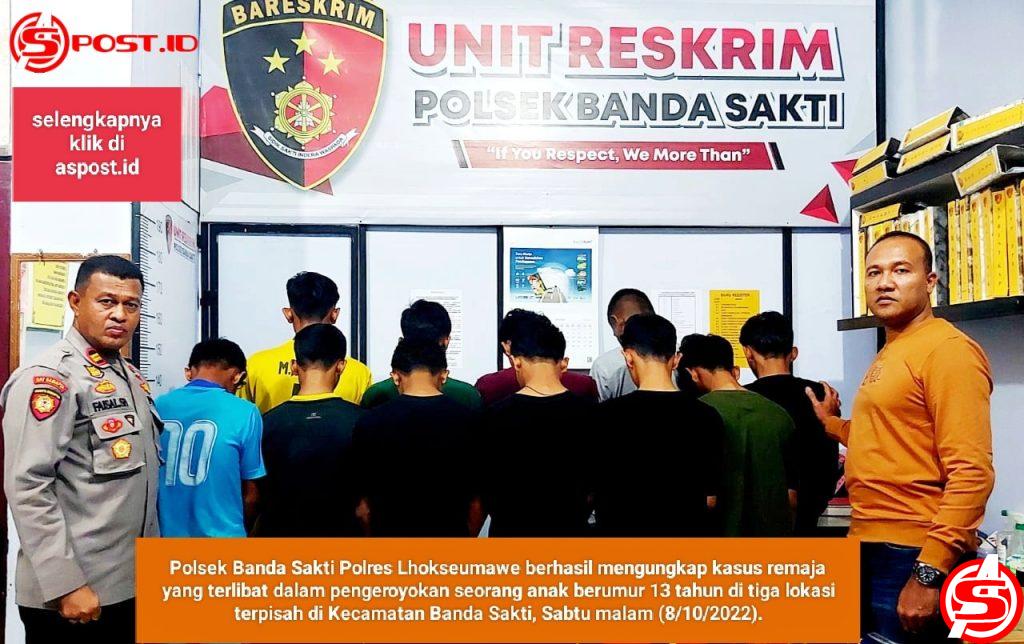 Pengeroyokan Pakai Sajam, Polisi Ciduk Belasan Remaja di Lhokseumawe