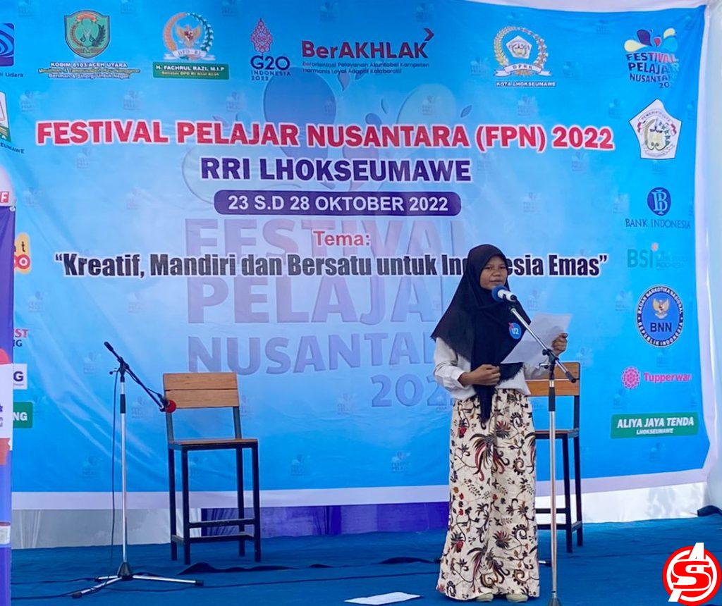 Siswa SMAN 3 Lhokseumawe Ikut Meriahkan FPN RRI