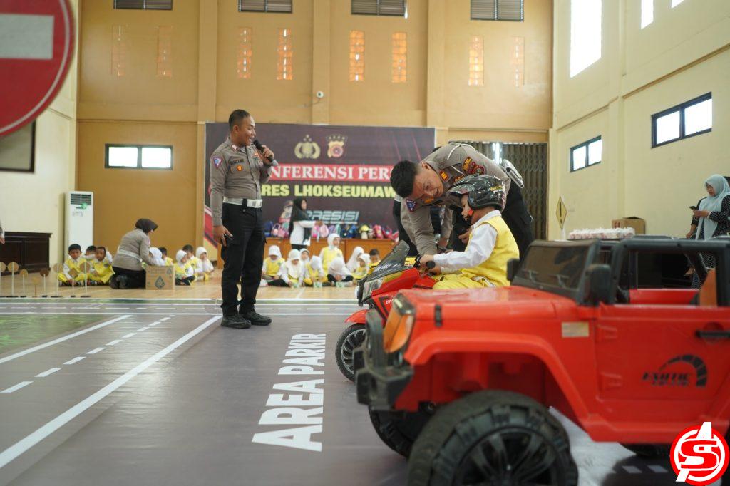 Satlantas Lhokseumawe Edukasi SALUD untuk Anak TK
