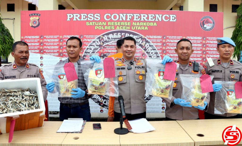 Polres Aceh Utara Ciduk Tersangka Bersama 6 Kg Sabu di Medan