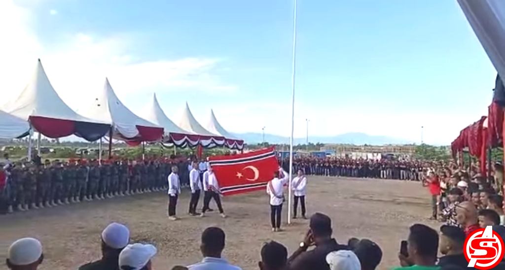 Milad GAM ke-47, Bintang Bulan Sukses Berkibar di Aceh Utara