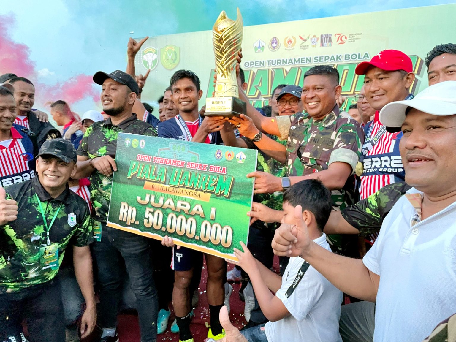 Derre FC Aceh Utara Juara Piala Danrem 011/Lilawangsa