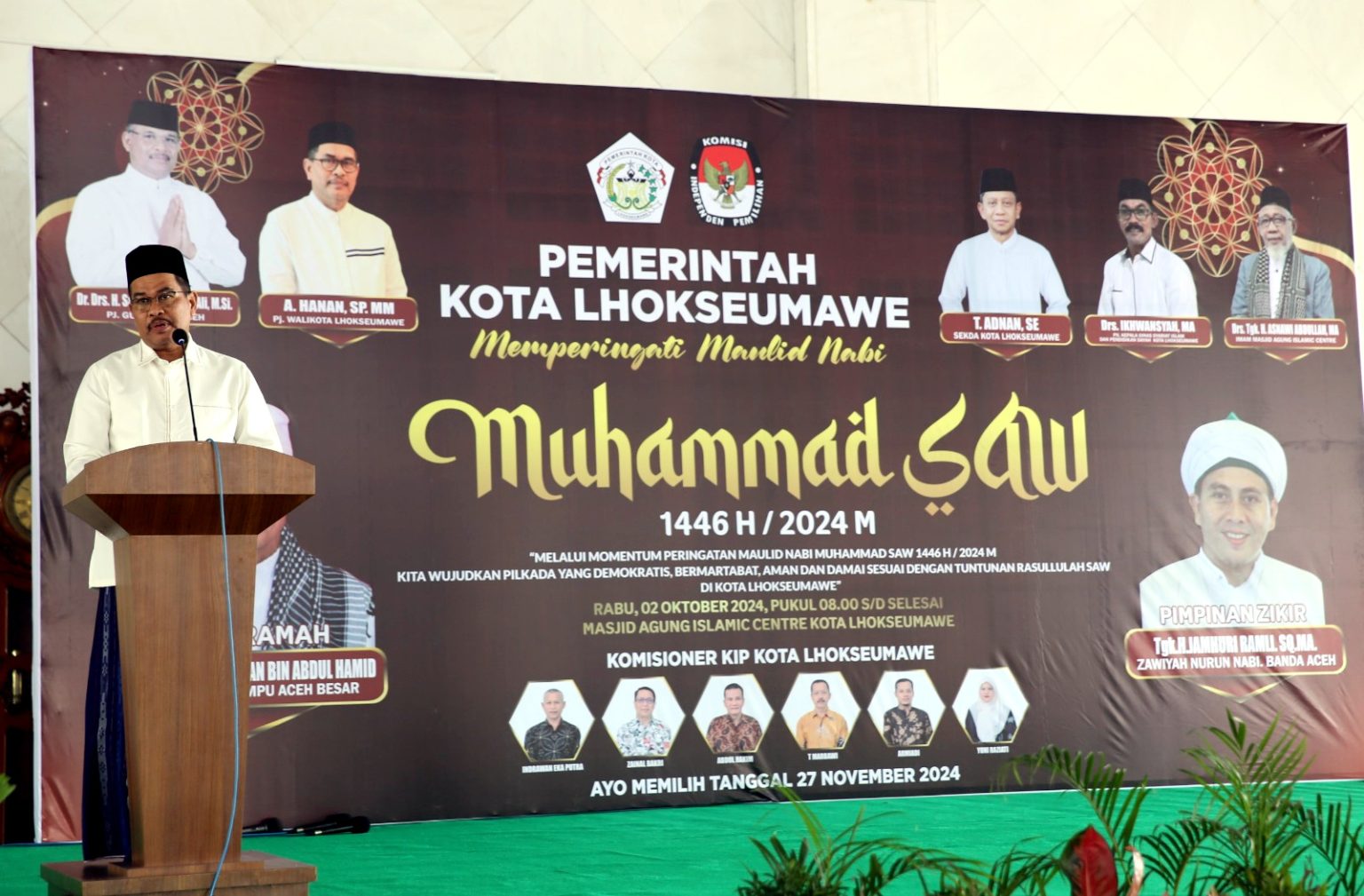 Peringati Maulid, Pj Wali Kota Lhokseumawe Serukan Pilkada Damai