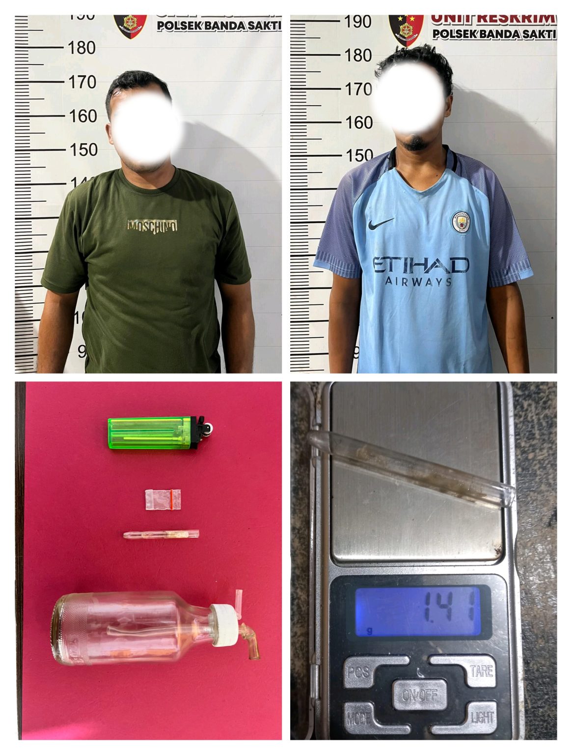 Polsek Banda Sakti Ciduk Dua Warga Terlibat Kasus Narkoba