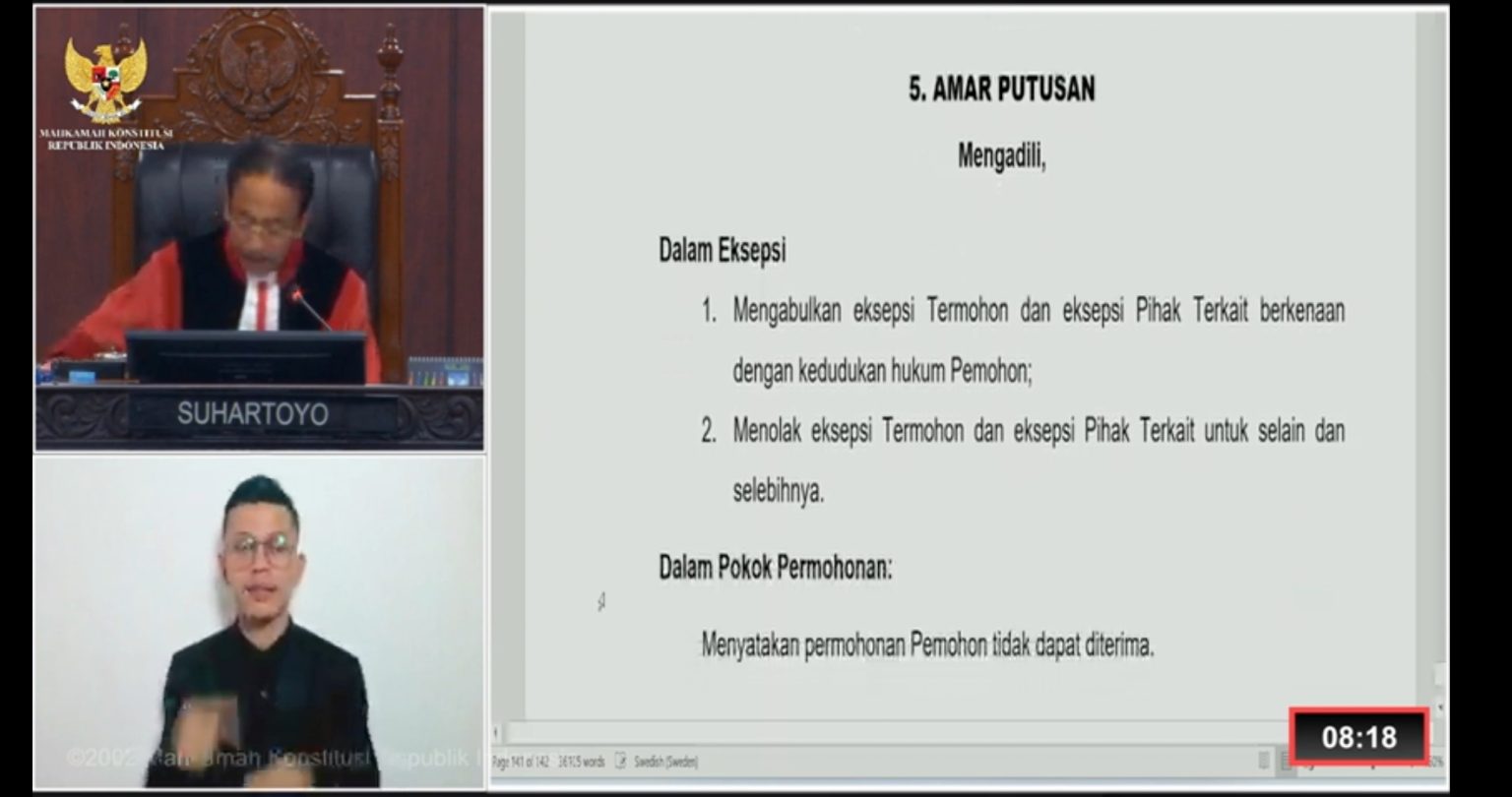 MK Tolak Gugatan Pilkada Lhokseumawe, Sayuti-Husaini Sah Jadi Walikota-Wakil Walikota