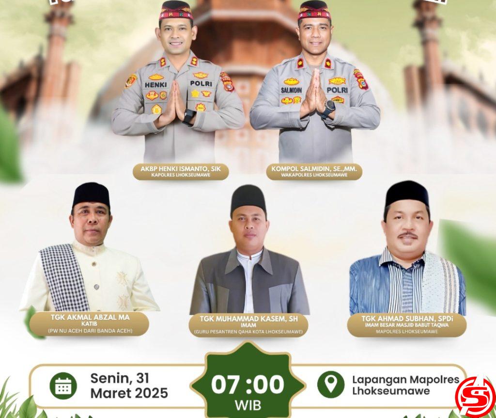 Ayo Ramaikan Shalat Idul Fitri di Lapangan Mapolres Lhokseumawe