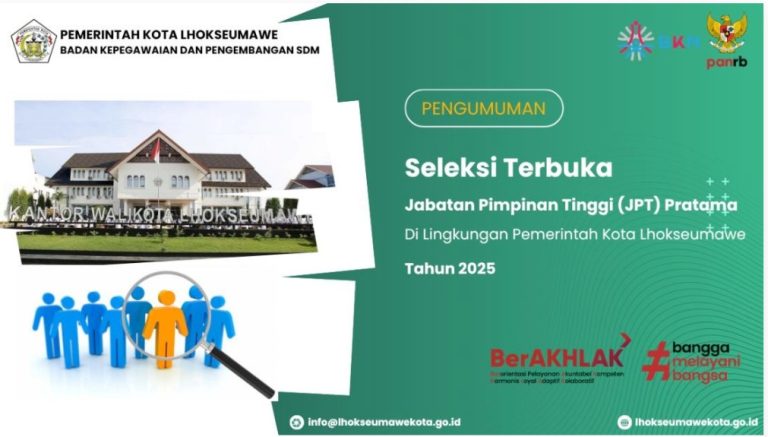 Perebutan 11 Kursi Kadis Dimulai, 29 ASN Lhokseumawe Siap Bersaing