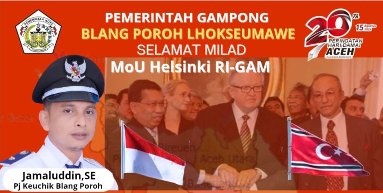 Pj Keuchik Blang Poroh: Dua Dekade Perdamaian Aceh Harus Jadi Momentum Kemajuan