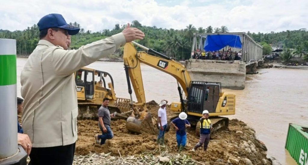 Presiden Prabowo Tinjau Pembangunan Jembatan Bailey di Aceh, Pastikan Akses Logistik Pulih Pasca Banjir
