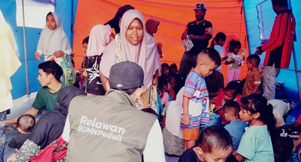Relawan BUMN Peduli Fokus Trauma Healing Anak dan Layanan Kesehatan di Aceh Utara