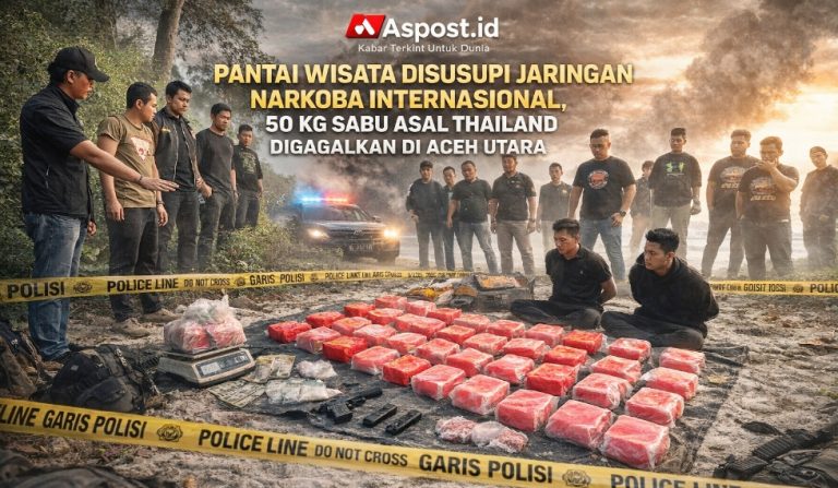 Pantai Wisata Disusupi Jaringan Narkoba Internasional, 50 Kg Sabu Asal Thailand Digagalkan di Aceh Utara