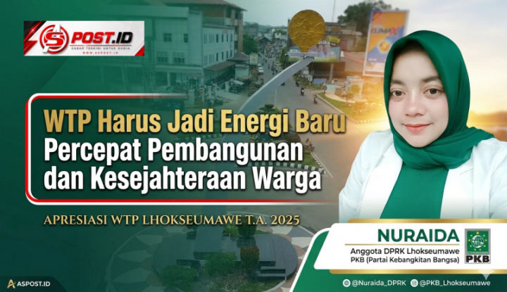 Nuraida: WTP Harus Jadi Energi Baru Percepat Pembangunan dan Kesejahteraan Warga