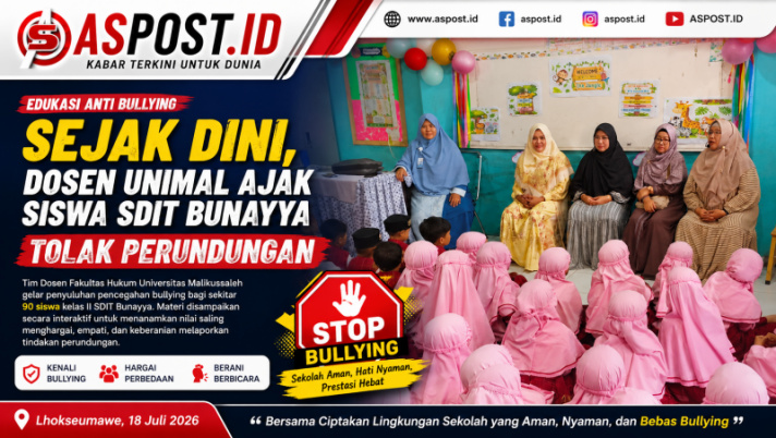 Edukasi Anti Bullying Sejak Dini, Dosen Unimal Ajak Siswa SDIT Bunayya Tolak Perundungan