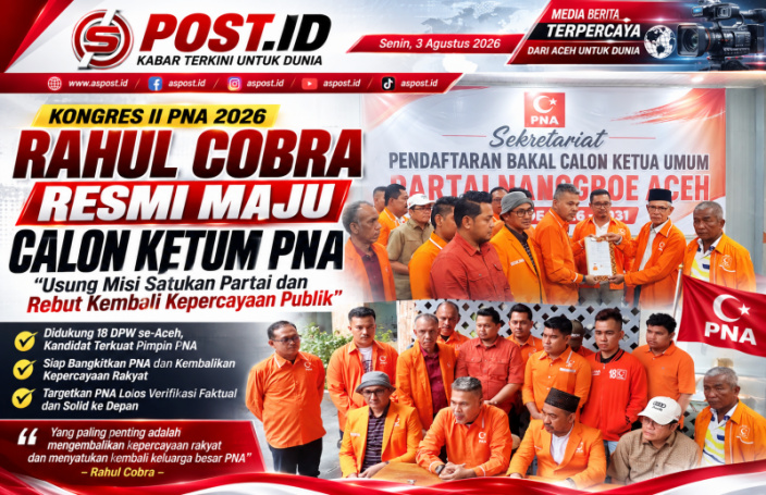 Rahul Cobra Resmi Maju Calon Ketum PNA, Usung Misi Satukan Partai dan Rebut Kembali Kepercayaan Publik