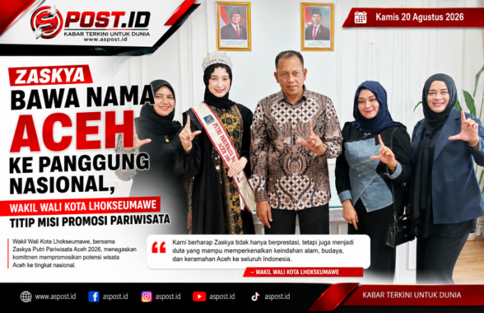 Zaskya Bawa Nama Aceh ke Panggung Nasional, Wakil Wali Kota Lhokseumawe Titip Misi Promosi Pariwisata