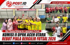 Dari Ruang Sidang ke Lapangan Futsal, Komisi II DPRK Aceh UtaraRebut Piala Bergilir Futsal 2026