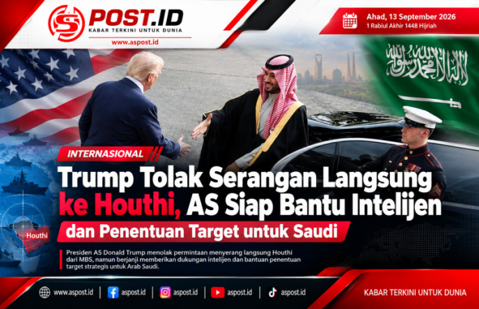 Trump Tolak Serangan Langsung ke Houthi, AS Siap Bantu Intelijen dan Penentuan Target untuk Saudi