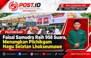 Faisal Samudra Raih 958 Suara, Menangkan Pilchikgam Hagu Selatan Lhokseumawe