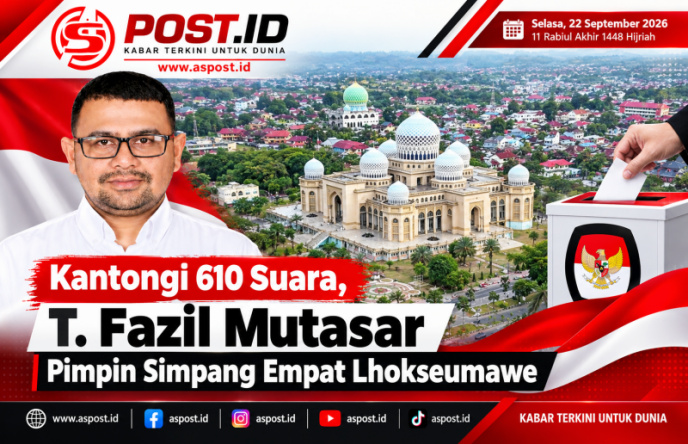 Kantongi 610 Suara,T. Fazil Mutasar Pimpin Simpang Empat Lhokseumawe