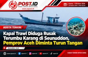Kapal Trawl Diduga Rusak Terumbu Karang di Seunuddon, Pemprov Aceh Diminta Turun Tangan