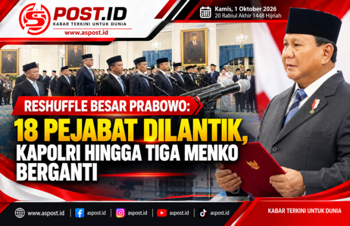 Reshuffle Besar Prabowo: 18 Pejabat Dilantik, Kapolri hingga Tiga Menko Berganti