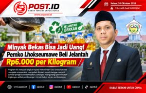 Minyak Bekas Bisa Jadi Uang! Pemko Lhokseumawe Beli Jelantah Rp6.000 per Kilogram