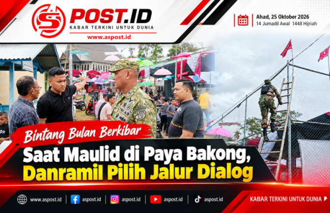 Bintang Bulan Berkibar Saat Maulid di Paya Bakong, Danramil Pilih Jalur Dialog